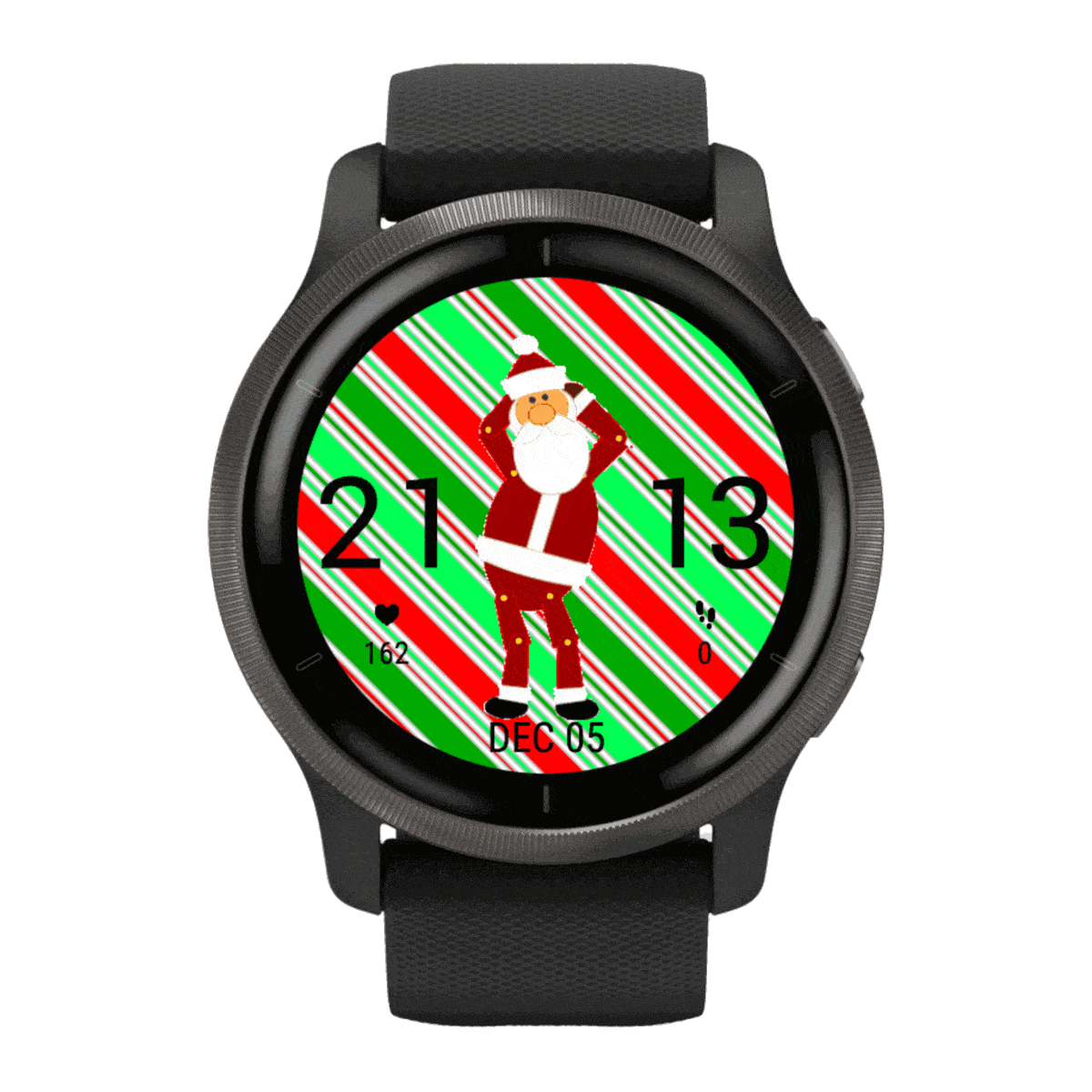 Grooving Santa Animated Watch Face for Garmin